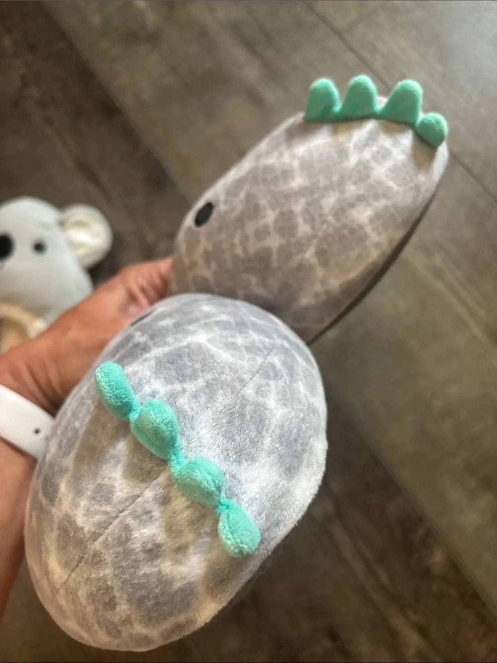 2 pairs Squishmallows Gray Koala and Gray Teal Narwhal Plush Slippers size 13-1